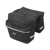 Bag on rear carrier FORCE Double 2x10l (black)