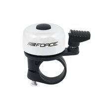 Bicycle bell FORCE Mini 22,2mm (steel/plastic, white)