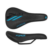 Bicycle saddle FORCE Hero Junior 240x130mm (black/blue)