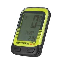 Bike computer FORCE WLS 20 functions, wireless (black/fluorescent)