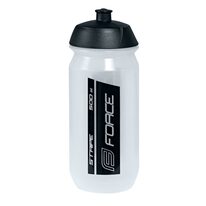 Bottle FORCE Stripe 0,5l (transparent/black)