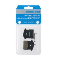 Diskinių stabdžių kaladėlės Shimano J02A Resin su aušintuvu (XTR, Deore XT, SLX, Alfine)