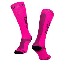 Compression socks FORCE Athletic Pro (pink/black) 36-41 S-M