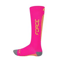 Compression socks FORCE Tessera Wide (pink/fluorescent) 36-41 S-M