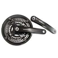 Crankset Shimano TY701, 3x7/8, 48/38/28T, 170mm (black)