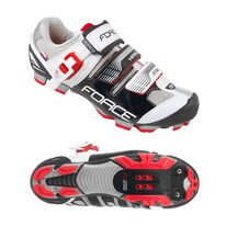 Cycling shoes FORCE MTB Hard (black/white/red) size 47