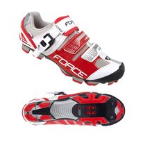 Cycling shoes FORCE MTB Hard (white/red) size 46