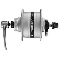 Priekinė stebulė Shimano DH-3D37 6V/3W, 36H, dosc CL, su greitveržle (sidabrinė)