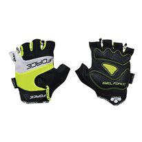 Gloves FORCE Rab (black/fluorescent/white) size M