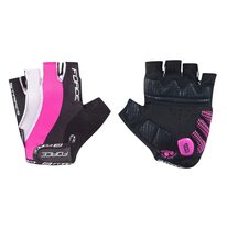 Gloves FORCE Stripes Gel (black/pink/white) size XS