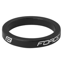 Headset spacer FORCE Logo 1 1/8", 5 mm (aluminium, black)