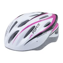 Helmet FORCE Hal 48-54cm XS-S (white/pink/black)