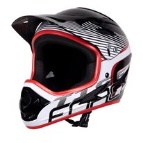 Helmet FORCE TIGER , L-XL, 59-61cm (black/white)