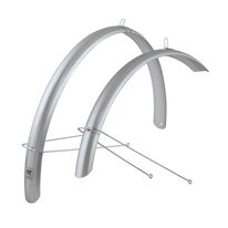 Mudguard set FORCE Aluflex 28" (PET flexible material, silver)