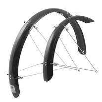 Mudguards FORCE Aluflex 24" with struts (black)