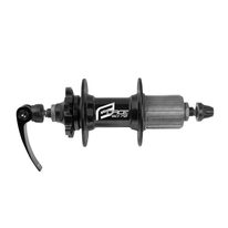 Rear hub FORCE 6D-76 32H 6 bolts, with quick release, cassette (aluminum, black)