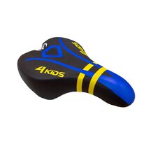 Saddle MonteGrappa 4KIDS 12" black/blue/yellow 230x150mm