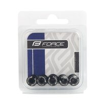 Screws FORCE for chainring 5pcs set (black)