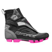 Batai žieminiai FORCE MTB ICE21 LADY, 40 (juoda/rožinė)