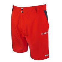 Shorts FORCE Blade MTB with removable inner padding (red) XL