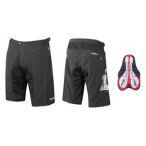 Shorts FORCE MTB-11 with removable inner padding (black) XXL