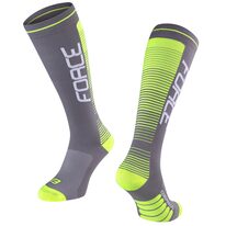 Socks FORCE COMPRESS, (grey/yellow) S-M 36-41