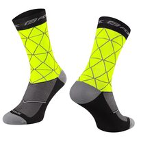 Kojinės FORCE Evoke (fluorescencinės/juoda) L-XL 42-46