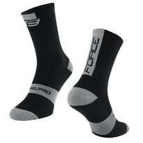 Kojinės FORCE Long PRO, (juoda/pilka) L-XL 42-46