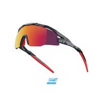 Sunglasses FORCE Everest red lenses (black, matte)