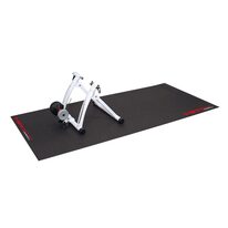 Training mat for home trainers FORCE Mat 198x91cm (black/red)