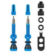 Valve set FORCE for tubeless tyres FV 44mm (blue)