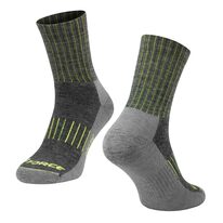 Warm socks FORCE Artic (grey/fluorescent) L-XL 42-47