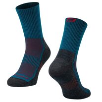 Warm socks FORCE Polar (turquoise/red) L-XL 42-47